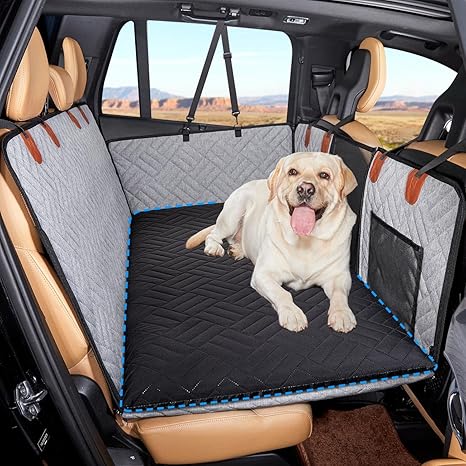 Pet Glide Back Seat Extender,Dog Seat Cover for Back Seat,Hard Bottom Car Seat Cover for Dogs,Dog Hammock for Car,Back Seat Pet Cover for Dogs
